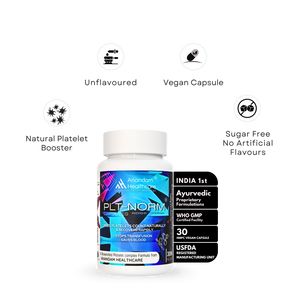 पीएलटी नॉर्म डेंगू कैप्सूल - प्लेटलेट बढ़ाने के लिए सर्वश्रेष्ठ आयुर्वेदिक दवा, ट्रांसफ्यूजन की आवश्यकता नहीं