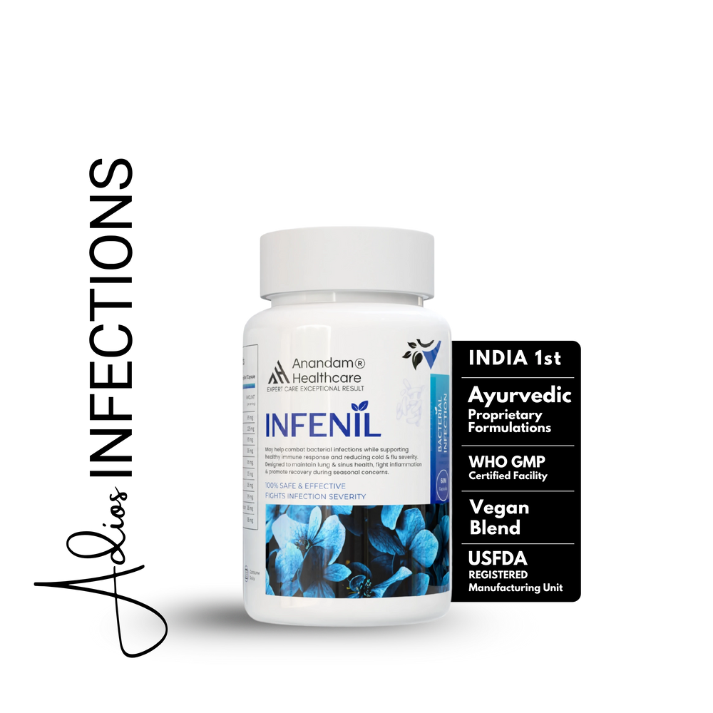 बैक्टीरियल संक्रमण के लिए इन्फेनिल - शाकाहारी कैप्सूल | सर्दी, खांसी, फ्लू से राहत