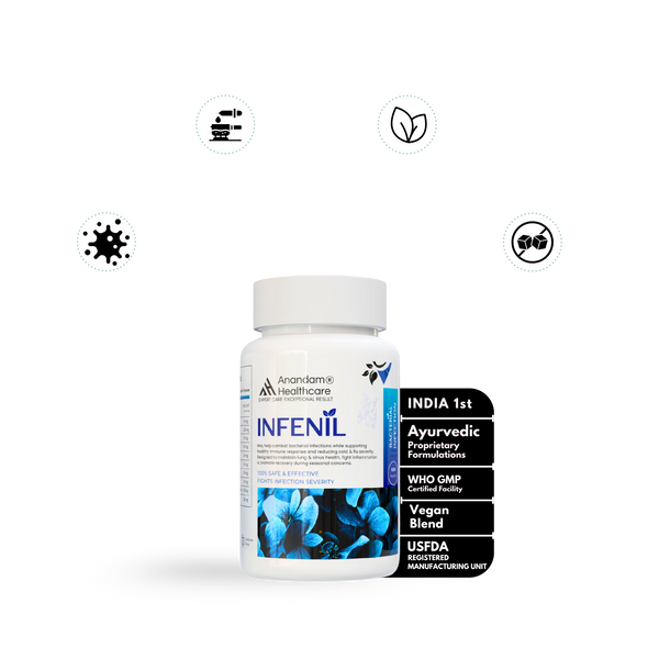 बैक्टीरियल संक्रमण के लिए इन्फेनिल - शाकाहारी कैप्सूल | सर्दी, खांसी, फ्लू से राहत