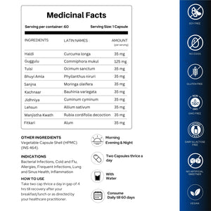 बैक्टीरियल संक्रमण के लिए इन्फेनिल - शाकाहारी कैप्सूल | सर्दी, खांसी, फ्लू से राहत