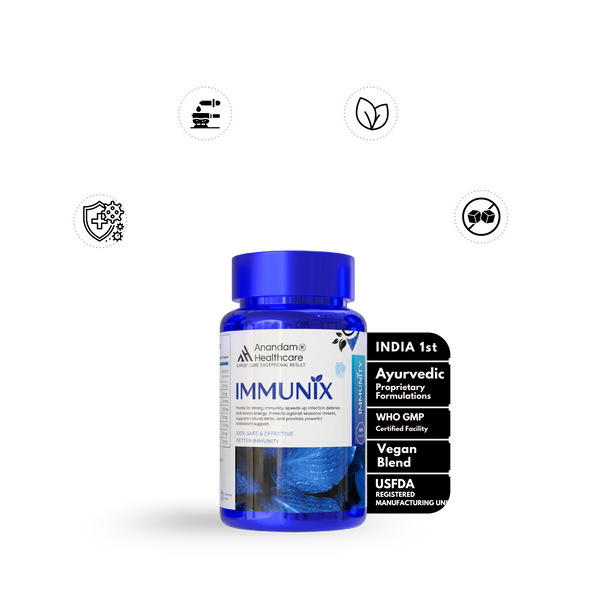 इम्यूनिक्स प्राकृतिक इम्युनिटी बूस्टर | 8+ अर्क का इम्युनिटी मिश्रण | बैक्टीरिया और वायरस से लड़ने के लिए प्रतिरक्षा में सुधार करता है