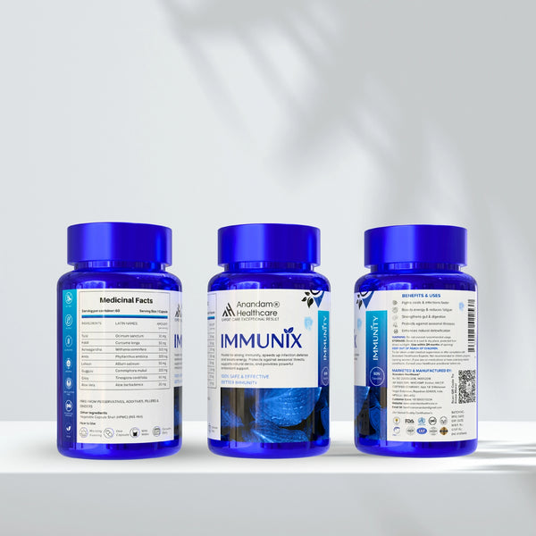 इम्यूनिक्स प्राकृतिक इम्युनिटी बूस्टर | 8+ अर्क का इम्युनिटी मिश्रण | बैक्टीरिया और वायरस से लड़ने के लिए प्रतिरक्षा में सुधार करता है
