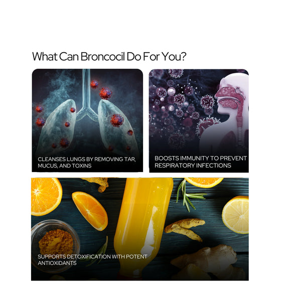 तुलसी और 8+ अर्क के साथ ब्रोंकोसिल लंग डिटॉक्स | धूम्रपान से विषाक्त पदार्थों को हटाएँ | पुरुषों और महिलाओं दोनों के लिए