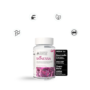 स्किनेसा | चमकदार त्वचा | मुहांसों से लड़ता है और विषाक्त पदार्थों को निकालता है - शाकाहारी कैप्सूल