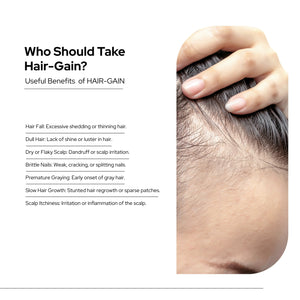 बालों की वृद्धि के लिए हेयर-गेन वीगन कैप्सूल | बालों की वृद्धि का फ़ॉर्मूला | बालों के झड़ने का समाधान