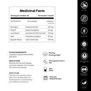 बालों की वृद्धि के लिए हेयर-गेन वीगन कैप्सूल | बालों की वृद्धि का फ़ॉर्मूला | बालों के झड़ने का समाधान