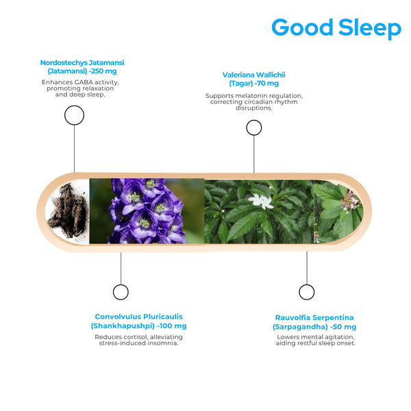 अच्छी नींद के कैप्सूल | शाकाहारी कैप्सूल | अनिद्रा में प्रभावी