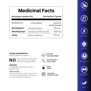 Memo-Max Capsules | Vegan Capsules | Improve Concentration