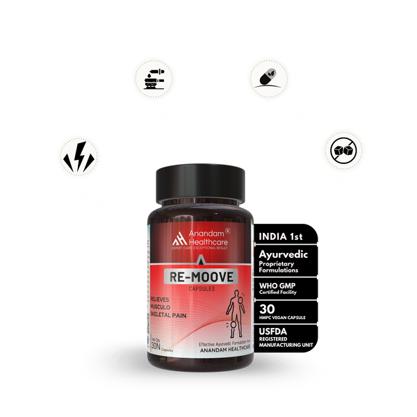 री-मूव कैप्सूल | शाकाहारी कैप्सूल | मांसपेशियों और कंकाल के दर्द से राहत