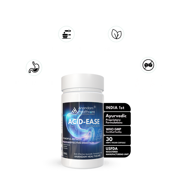 एसिड-ईज़ पाउडर | 100 ग्राम | एसिडिटी, सीने में जलन, गैस्ट्रिक अल्सर का इलाज | 100 ग्राम