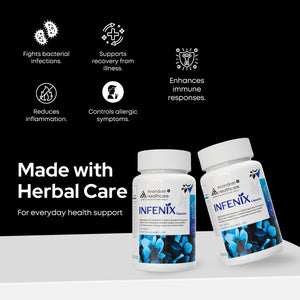 बैक्टीरियल संक्रमण के लिए इन्फेनिल - शाकाहारी कैप्सूल | सर्दी, खांसी, फ्लू से राहत