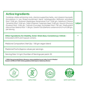 न्यूट्री-फिट पाउडर | 100 ग्राम | एनर्जाइज़र | स्फूर्ति | मांसपेशियों को बढ़ाने वाला | कायाकल्प | 100 ग्राम