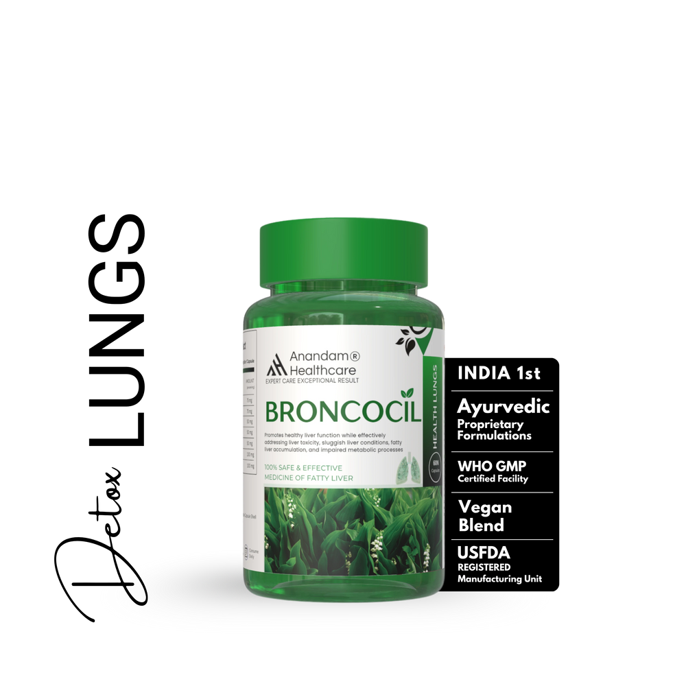 Broncocil Lung Detox With Tulsi & 8+ Extracts | Remove Toxin from Smoking | For Both Men & Women