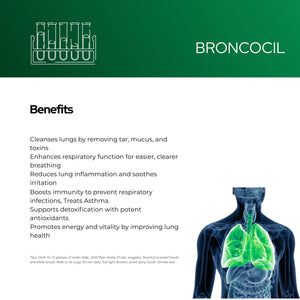 Broncocil Lung Detox With Tulsi & 8+ Extracts | Remove Toxin from Smoking | For Both Men & Women