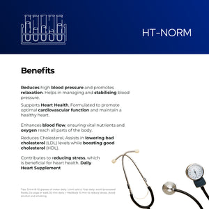 HT- Norm Capsules | Vegan Capsules | Blood Pressure | Cholesterol