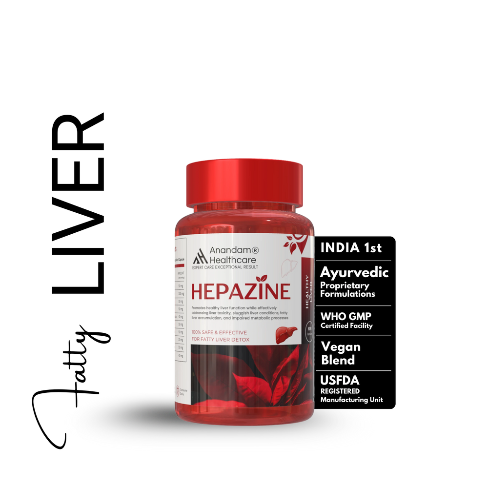 Hepazine Liver Detox With 10+ Extracts | Veg Capsules | For Detoxification Of Fatty Liver | For Both Men & Women
