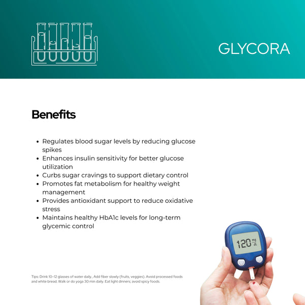 Glycora for Diabetes | Clinically Proven | Manage Blood Sugar | Vegan Capsules