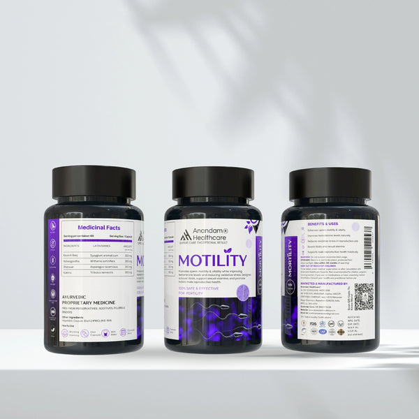 Motility - Supercharge Male Fertility, Testosterone & Vitality | Enhanced Sperm Count, Motility, Energy, Stamina & Libido