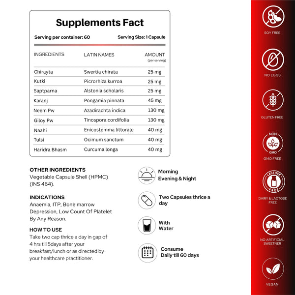 Marrowcure | Applastic Anaemia | Immune Thrombocytopenic Purpura-Aid | Vegan Capsules
