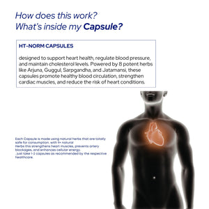 HT- नॉर्म कैप्सूल | वीगन कैप्सूल | रक्तचाप | कोलेस्ट्रॉल