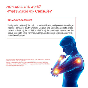 री-मूव कैप्सूल | शाकाहारी कैप्सूल | मांसपेशियों और कंकाल के दर्द से राहत
