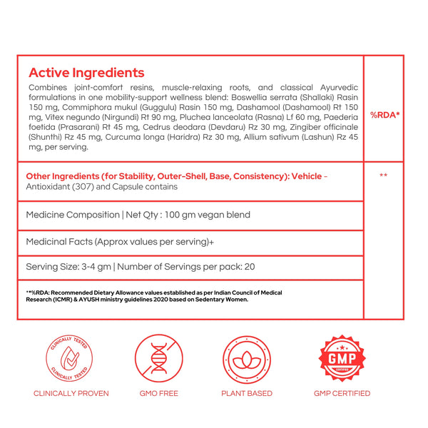 री-मूव कैप्सूल | शाकाहारी कैप्सूल | मांसपेशियों और कंकाल के दर्द से राहत
