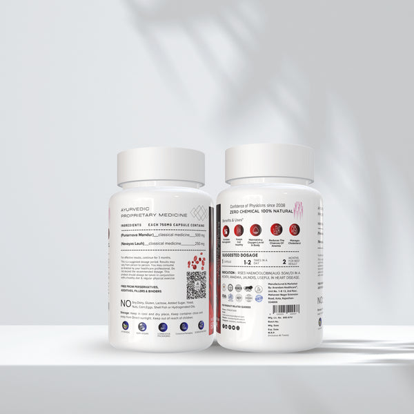 Hemo-Up Capsules | Veg Capsules | Rises Haemoglobin Naturally & Recoveres Rapidly