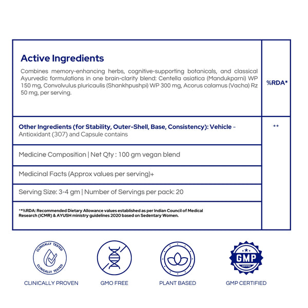 मेमो-मैक्स कैप्सूल | शाकाहारी कैप्सूल | एकाग्रता में सुधार