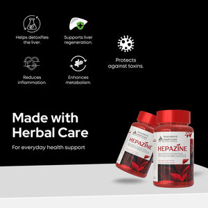 हेपाज़िन लिवर डिटॉक्स 10+ एक्सट्रेक्ट के साथ | वेज कैप्सूल | फैटी लिवर के डिटॉक्सिफिकेशन के लिए | पुरुषों और महिलाओं दोनों के लिए