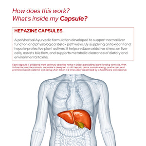 हेपाज़िन लिवर डिटॉक्स 10+ एक्सट्रेक्ट के साथ | वेज कैप्सूल | फैटी लिवर के डिटॉक्सिफिकेशन के लिए | पुरुषों और महिलाओं दोनों के लिए
