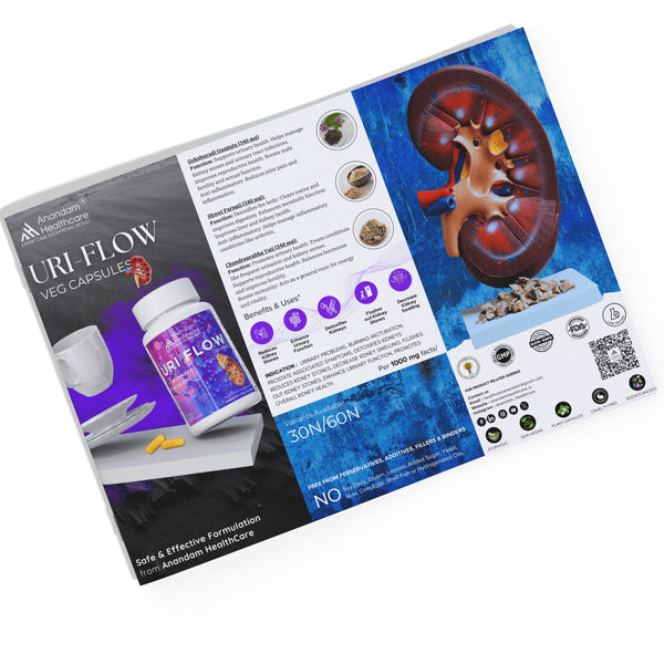 Uri-Flow Capsules | Vegan Capsules | Detoxify Kidney | Eliminate Stones |