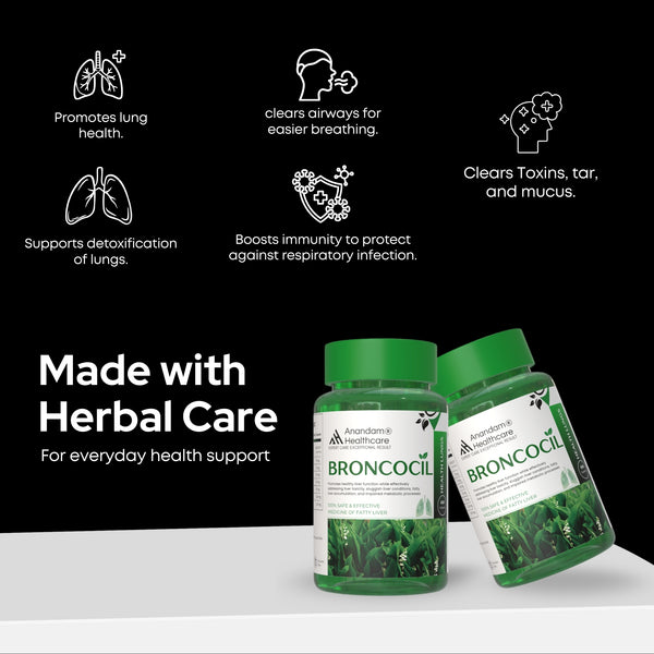 तुलसी और 8+ अर्क के साथ ब्रोंकोसिल लंग डिटॉक्स | धूम्रपान से विषाक्त पदार्थों को हटाएँ | पुरुषों और महिलाओं दोनों के लिए