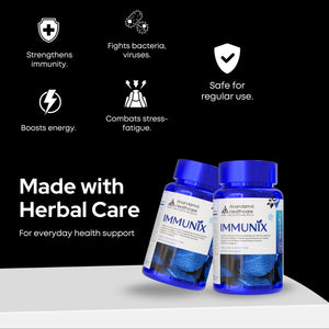 इम्यूनिक्स प्राकृतिक इम्युनिटी बूस्टर | 8+ अर्क का इम्युनिटी मिश्रण | बैक्टीरिया और वायरस से लड़ने के लिए प्रतिरक्षा में सुधार करता है
