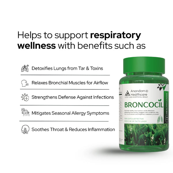 तुलसी और 8+ अर्क के साथ ब्रोंकोसिल लंग डिटॉक्स | धूम्रपान से विषाक्त पदार्थों को हटाएँ | पुरुषों और महिलाओं दोनों के लिए