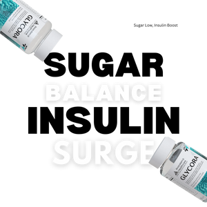 Bottle of GLYCORA, an Ayurvedic supplement for natural blood sugar management and glucose balance