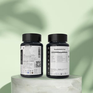 Infographic showing HAIR-CARE X herbal ingredients that nourish the scalp and strengthen hair.