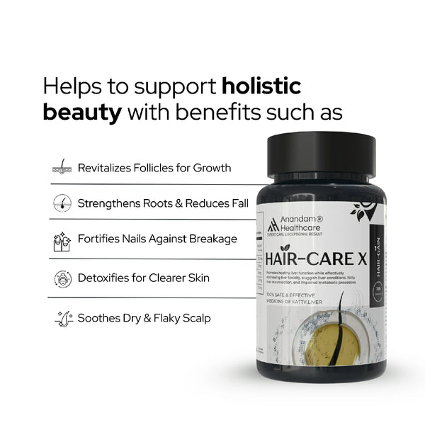 Hair-CARE X | Hair Growth & Hair Fall Support | Vegan Capsules