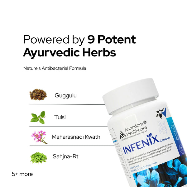 बैक्टीरियल संक्रमण के लिए इन्फेनिल - शाकाहारी कैप्सूल | सर्दी, खांसी, फ्लू से राहत