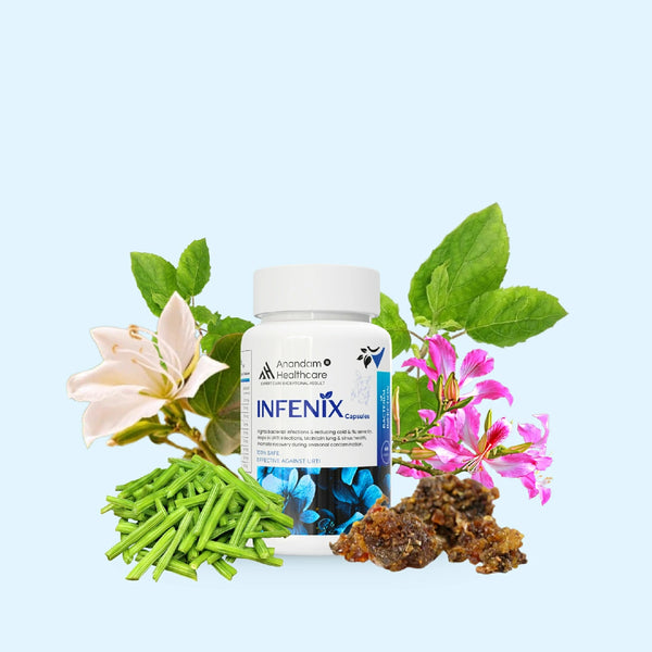 बैक्टीरियल संक्रमण के लिए इन्फेनिल - शाकाहारी कैप्सूल | सर्दी, खांसी, फ्लू से राहत