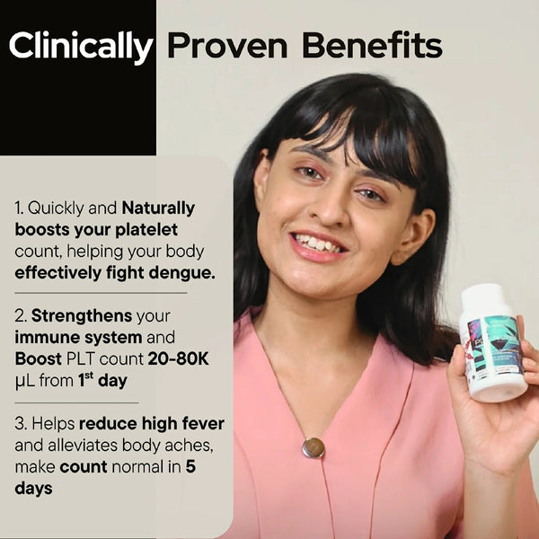 पीएलटी नॉर्म डेंगू कैप्सूल - प्लेटलेट बढ़ाने के लिए सर्वश्रेष्ठ आयुर्वेदिक दवा, ट्रांसफ्यूजन की आवश्यकता नहीं