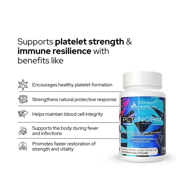 PLT NORM® | Promotes Fast Recovery from Dengue & Platelet Booster Supplement | Papaya Leaf Free